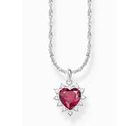 Thomas Sabo Chaîne avec Pendentif en Forme de cœur Romance Argent Argent 925 Recyclé