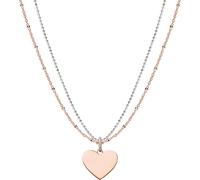 Thomas Sabo LBKE0004-415-12-L45v Chaîne pour femme, pendentif en forme de coeur-pont d’amour, en argent Sterling 925, or rose