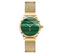 Thomas Sabo Montre pour Femme Garden Spirit Malachite Or Acier, Acier Couleur Or Jaune