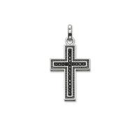 Thomas Sabo PE530-051-11 Pendentif croix noire pavé argent sterling
