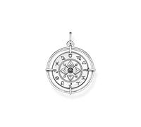 THOMAS SABO Pe907-643-11 Elements of Nature Pendentif pour homme en argent sterling 925 noirci avec zircons noirs 36 x 28 mm, H: ca. 36mm / B: ca. 28mm, Argent sterling, Zircone cubique