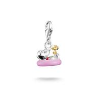 Thomas Sabo Peanuts™ Charm Snoopy et Woodstock avec bouée Original Argent Plaqué or 18 carats Argent Sterling, Noirci, Placage Or 18 Carats, Émail À Froid