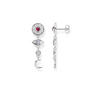 Thomas Sabo Pendants d’oreilles talismans cosmiques pierres argent noirci Argent Sterling 925, Noirci
