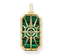 THOMAS SABO Pendentif "Boussole étoile verte" argent doré jaune