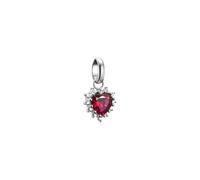Thomas Sabo Pendentif 'Charm-Anhänger True Romance Rotes Herz' argent, Taille 14 mm