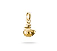 Thomas Sabo Pendentif Charm canard Connect plaqué or Placage Or 18 Carats, Argent 925 Recyclé, Émail À Froid