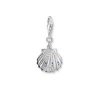 Thomas Sabo Pendentif Charm Coquillage 1892-945-7 Argent sterling 925, zircone cubique bleu, noirci