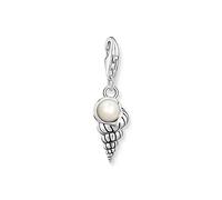 Thomas Sabo Pendentif Charm coquille avec perle argent Argent Sterling 925, Noirci