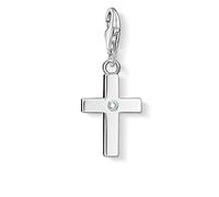 Thomas Sabo – Pendentif Croix Charm Club – Argent sterling 925 – Oxyde de zirconium blanc