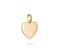 Thomas Sabo Pendentif Charm cœur Connect plaqué or Plaqué Or 18 Carats, Argent 925 Recyclé