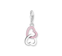 Thomas Sabo Pendentif Charm cœur rose argent Argent Sterling 925, Émail À Froid