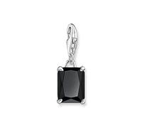 Thomas Sabo Pendentif Charm Grande Pierre Noir Argent Sterling 925, Noirci