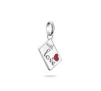 Thomas Sabo Pendentif Charm lettre d’amour Connect argent Argent 925 Recyclé, Noirci