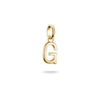 Thomas Sabo Pendentif Charm lettre G Connect plaqué or Placage Or 18 Carats, Argent 925 Recyclé