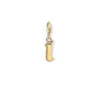 Thomas Sabo pendentif Charm lettre I or Argent Sterling 925 ; Plaqué Or Jaune 18 Carats