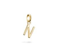 Thomas Sabo Pendentif Charm lettre N Connect plaqué or Placage Or 18 Carats, Argent 925 Recyclé