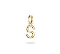 Thomas Sabo Pendentif Charm lettre S Connect plaqué or Plaqué Or 18 Carats, Argent 925 Recyclé