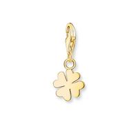 Thomas Sabo Pendentif Charm médaille trèfle plaqué or Plaqué Or Jaune 750, Argent Sterling 925