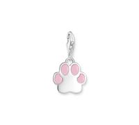 Thomas Sabo Pendentif Charm patte rose argent Argent Sterling 925, Émail À Froid
