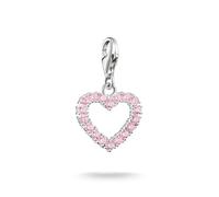 Thomas Sabo Pendentif Charm Pink Heart Original Argent Argent Sterling