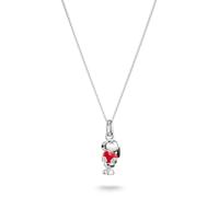 Thomas Sabo Pendentif Collier Snoopy avec roses Pendentif PEANUTS Argent Argent 925 Recyclé, Noirci, Émail À Froid