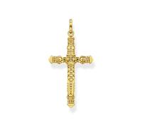 Thomas Sabo Pendentif croix or Argent Sterling 925, Doré Or Jaune 18 Carats