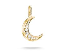 Thomas Sabo Pendentif lune avec pierres bleues Argent Sterling Recyclé