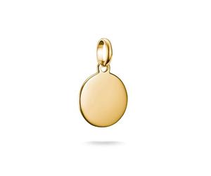 Thomas Sabo Pendentif médaille Connect Charm en plaqué or Plaqué Or 18 Carats, Argent 925 Recyclé