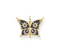 Thomas Sabo Pendentif Papillon étoile & Lune Or Argent Sterling 925, Doré Or Jaune 18 Carats