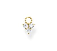 Thomas Sabo Pendentif pour boucle d'oreille unique blanche pierres or Doré Or Jaune 18 Carats, Argent Sterling 925