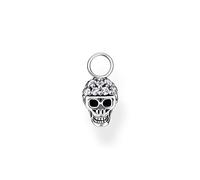 Thomas Sabo Pendentif pour boucle d'oreille unique tête de mort Argent Sterling 925, Noirci