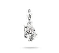 THOMAS SABO Pendentif tête de cheval en argent sterling 925 noirci avec zircone 2233-643-14