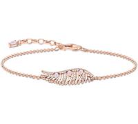 THOMAS SABO A2070-323-9-L19V Bracelet en argent sterling 925 plaqué or rose avec ailes de phénix et pierres roses Longueur 16-19 cm, 16-19 cm, Argent sterling Or rose, Oxyde de zirconium
