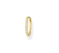Thomas Sabo Créole unique blanche pierres or Argent Sterling 925, Doré Or Jaune 18 Carats