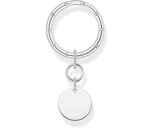 Thomas Sabo Porte-clés médaille argent Argent Sterling 925, Noirci