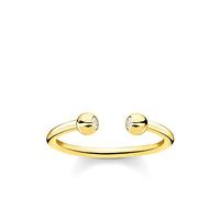 THOMAS SABO Ring Kugeln mit Steinen gold vergoldetes Silber TR2319-414-14-56