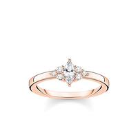 Thomas Sabo Ring Vintage weiße Steine roségold vergoldetes Silber TR2325-416-14-50