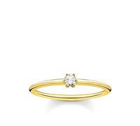 Thomas Sabo Ring weißer Stein gold vergoldetes Silber TR2312-414-14