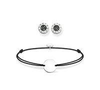 THOMAS SABO Sabo SET0613-173-11-L20v Parure bracelet et boucles d'oreilles pour femme en argent sterling 925, 20 cm, Argent sterling, Zircone cubique