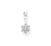 Thomas Sabo single stud earrings snowflake with white stones 925 sterling silver H2255