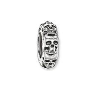 Thomas Sabo Femmes-Stoppeur pour collier bracelet Karma Beads Argent Sterling 925 noirci Silicone KS0008-648-12