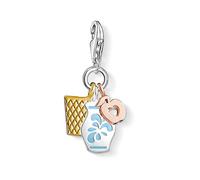 Thomas Sabo Thomas Sverrakes Fracture Bembel Charm Argent Lumières Or/Bezel Bleu émail 1154-548-1, taille unique, Argent, Non applicable