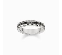 Thomas Sabo TR2106-643-11 Bague Hommes Ornements Hiéroglyphes Noir Argent Gr. 64