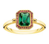 Thomas Sabo TR2264-973-7 Bague Femme Pierres Rouge & Verte Argent Or Gr. 54