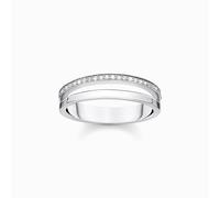 THOMAS SABO Bague double rangée pour femme en argent sterling 925 TR2316-051-14, 50, Argent, Non disponible