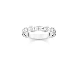 Thomas Sabo TR2358-051-14 Bague Femme Argent Pavé Pierres Blanches, 52, Métal, Aucune pierre précieuse