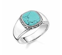 Thomas Sabo TR2388-878-17 Bague homme argent turquoise, 60/19,1