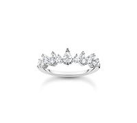 THOMAS SABO TR2415-051-14 Bague en argent sterling 925 avec cristaux de glace pour femme, 56, Argent sterling, Zircone cubique