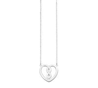 Thomas Sabo, unisex, Accessoires, Gris, Taille: ONE Size Collier unisexe avec pendentif 38-42cm Collier Cœur Infini 925 Argent 0.1 cm - KE1496-001-12-L42v