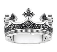 Thomas Sabo Unisexe Bague Couronne Argent Sterling 925, Noirci TR2208-643-11